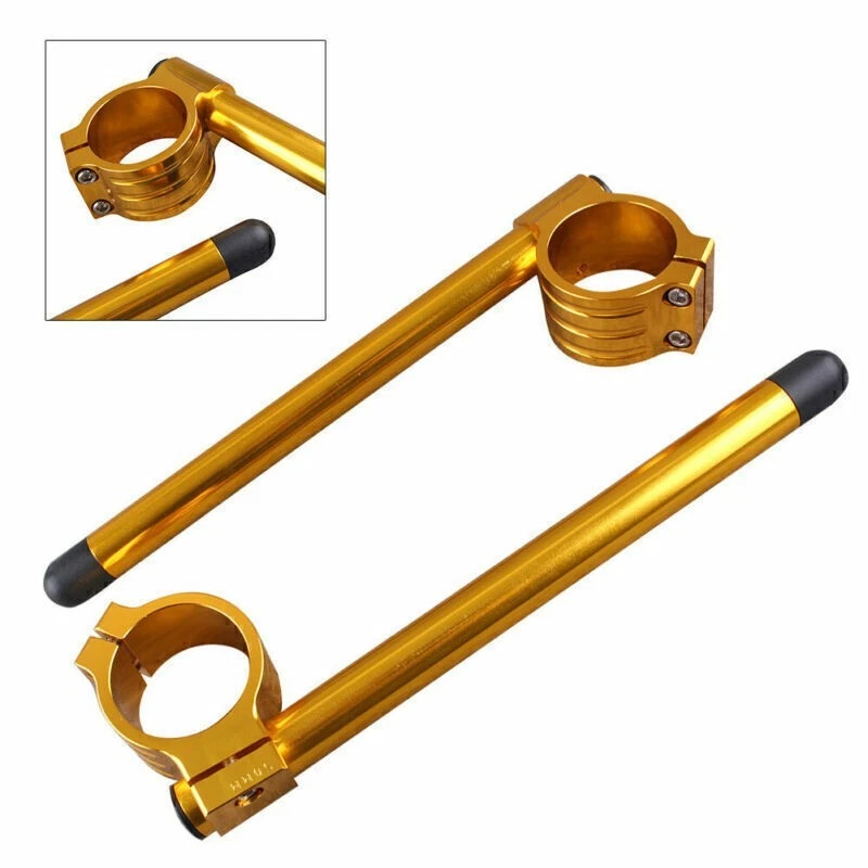 Tubo de horquilla dorado con clip para manillar de 50 mm dorado para Suzuki GSXR 600 750 1000 TL1000R Foto 3 de 4