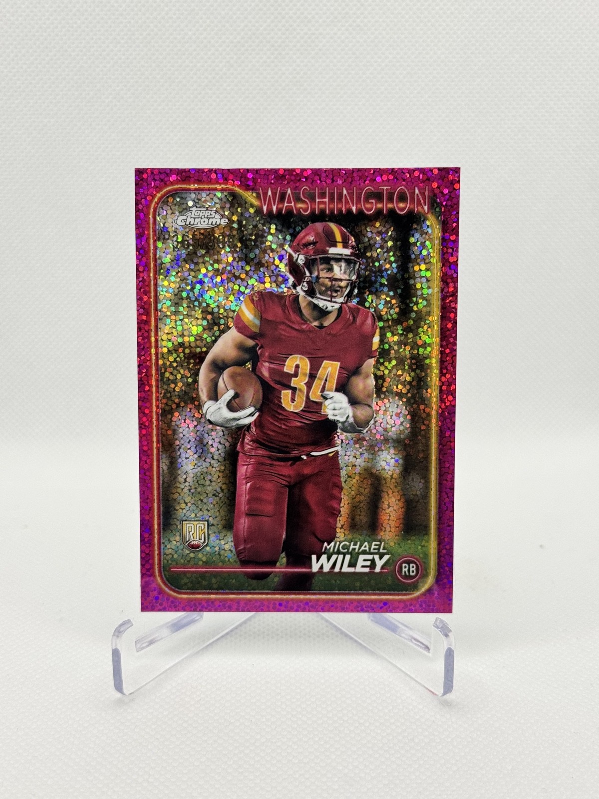 2024 Topps Chrome - Rookies Michael Wiley #300 Magenta Speckle Refractor /399