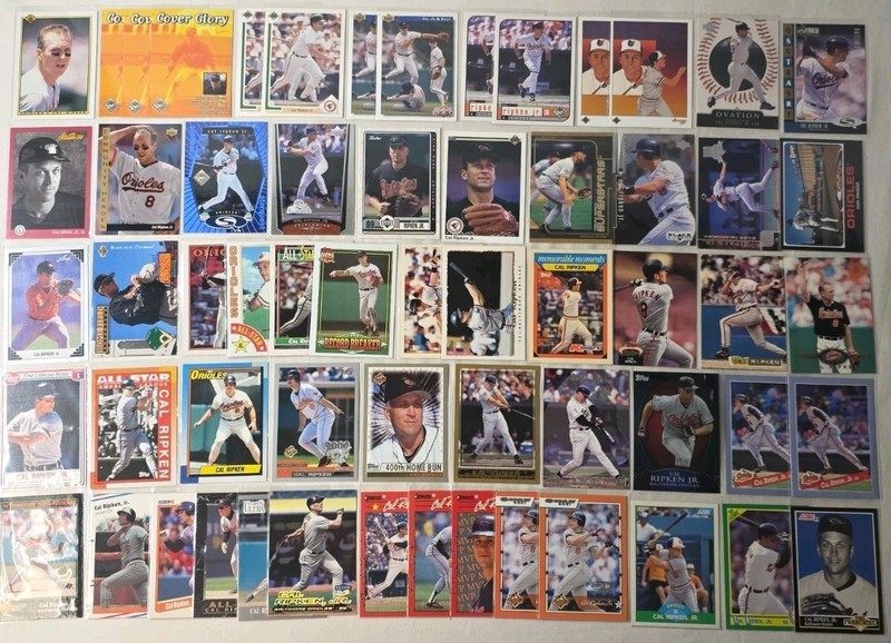 Cal Ripken Jr. 62-Card Player Lot 1990s-2000s UD Topps Fleer Baltimore Orioles