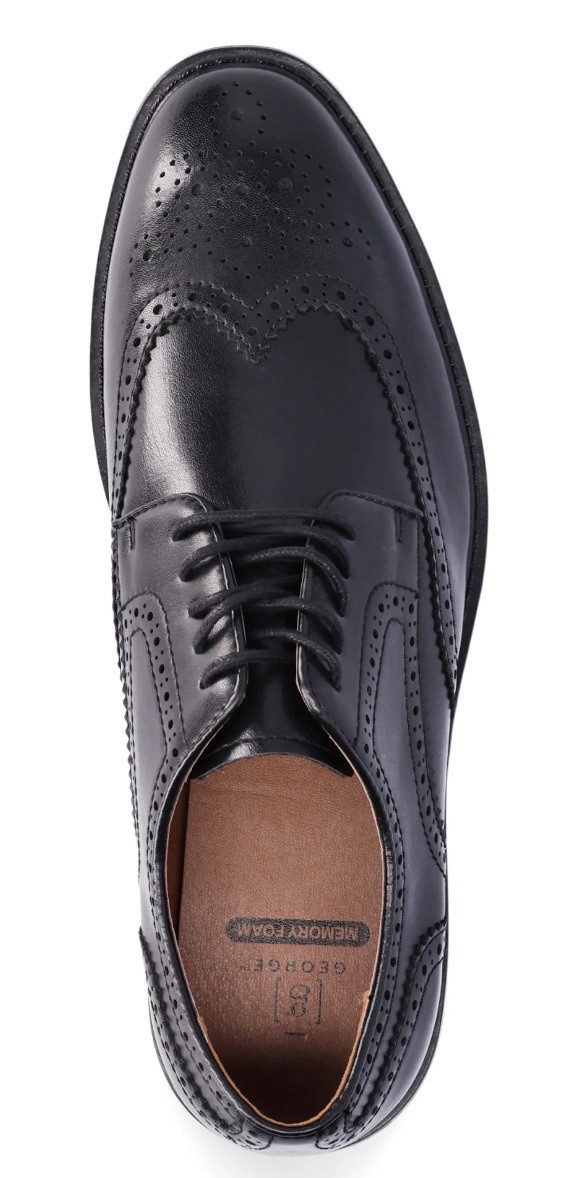 SAOLA Scarpe eleganti casual George Hampton Oxford nere da uomo taglia 10 nuove!