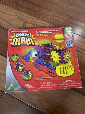 Techno Gears Crazy Train Moving Construction Set 80 Pieces STEM Learning Journey