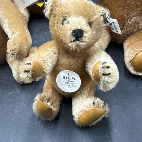 RARE FIND Margaret Stieff 1984 Cinnamon  (Growler )Mohair  Bears   4 Piece Set - Imagen 2 de 20