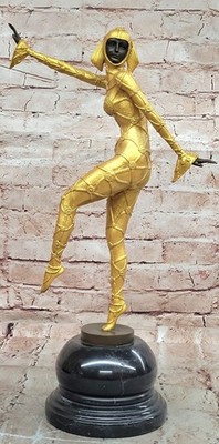 Demetre Chiparus Art Deco Bronze Statue 1920 Style Museum Quality Artwork Decor