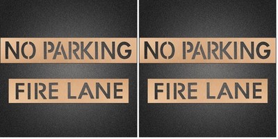 Tinlade 2 Pack 4'' Fire Lane No 4 Inch Height (Pack of 2), as picture shown 