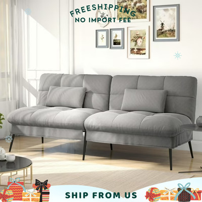 COMHOMA Cloud Comfort Convertible Futon Sofa Bed, Gray