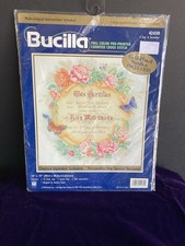 Bucilla A Time to Remember Cross Stitch Kit 42430 Wedding Sampler NEW Sealed