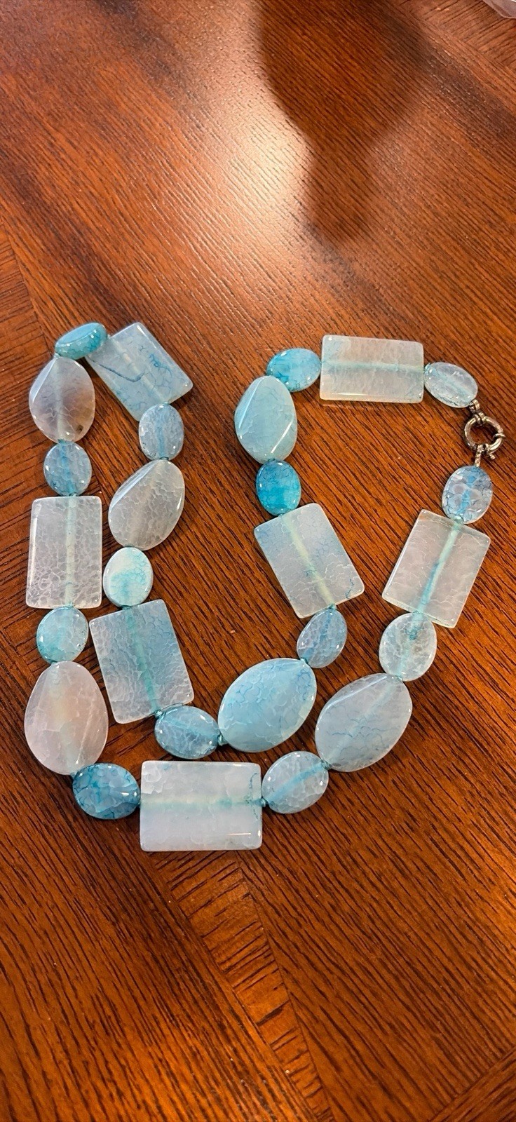 Stunning Multi Shape Bead Statement Piece Necklac… - image 1