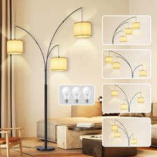 DLLT Modern Floor Lamp for Room: 3-Light Black Tree Dimmable Floor Lamps with...