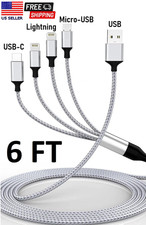 4 in 1 USB Universal Fast Charging Cord Multi Charging Cable Lightnngx2 Type C 
