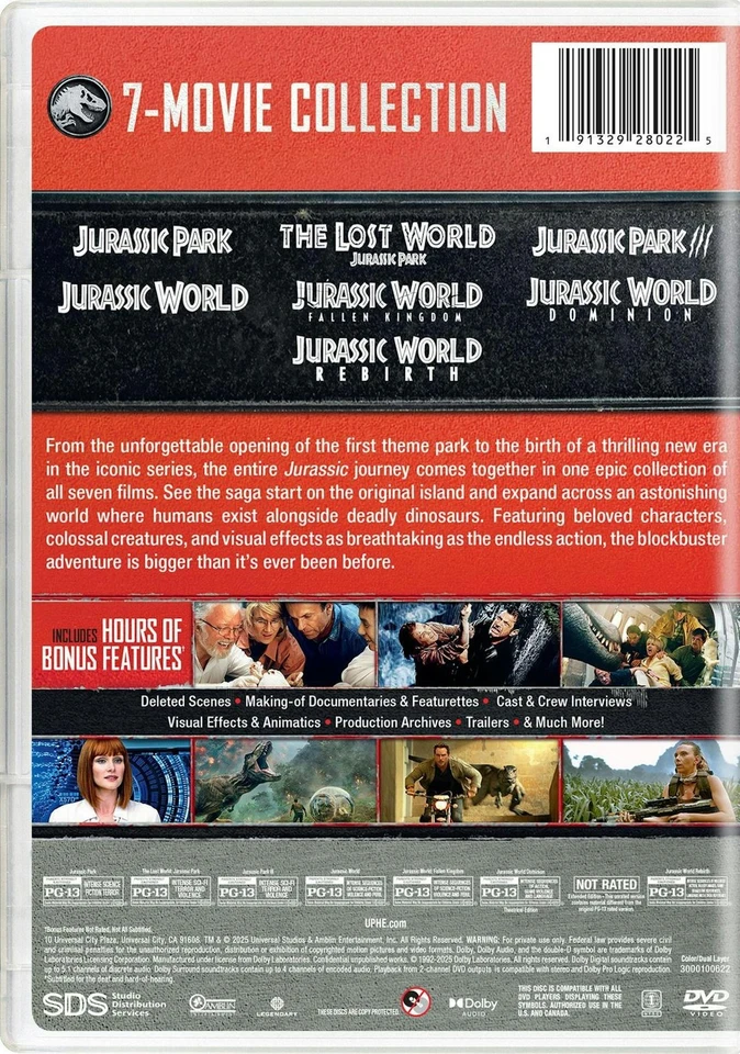 Jurassic World 7-Movie Collection DVD  NEW - Imagem 4 de 4
