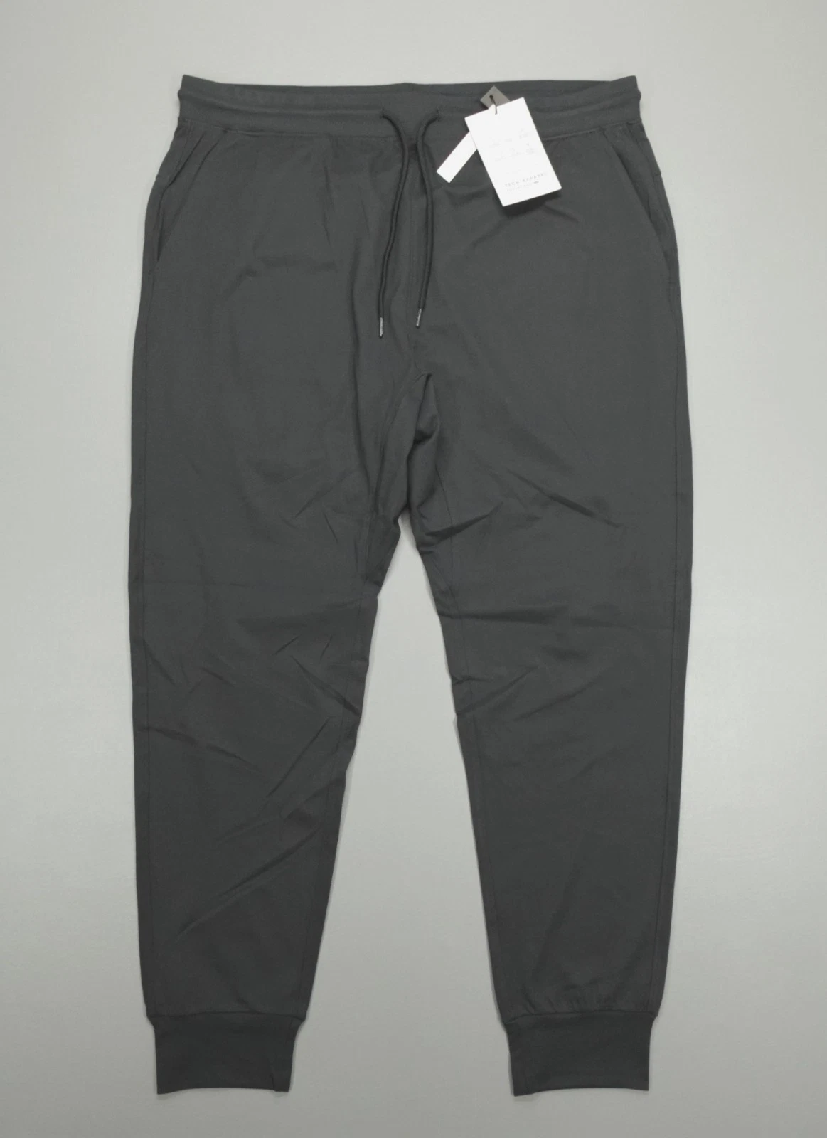 Projek Raw Men's Tech Soft Knit Jogger Stretch Wicking Quick Dry Charcoal Grey