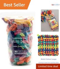 Cotton Loops Kit 7-Inch Potholder Weaving Craft Colorful DIY Handmade