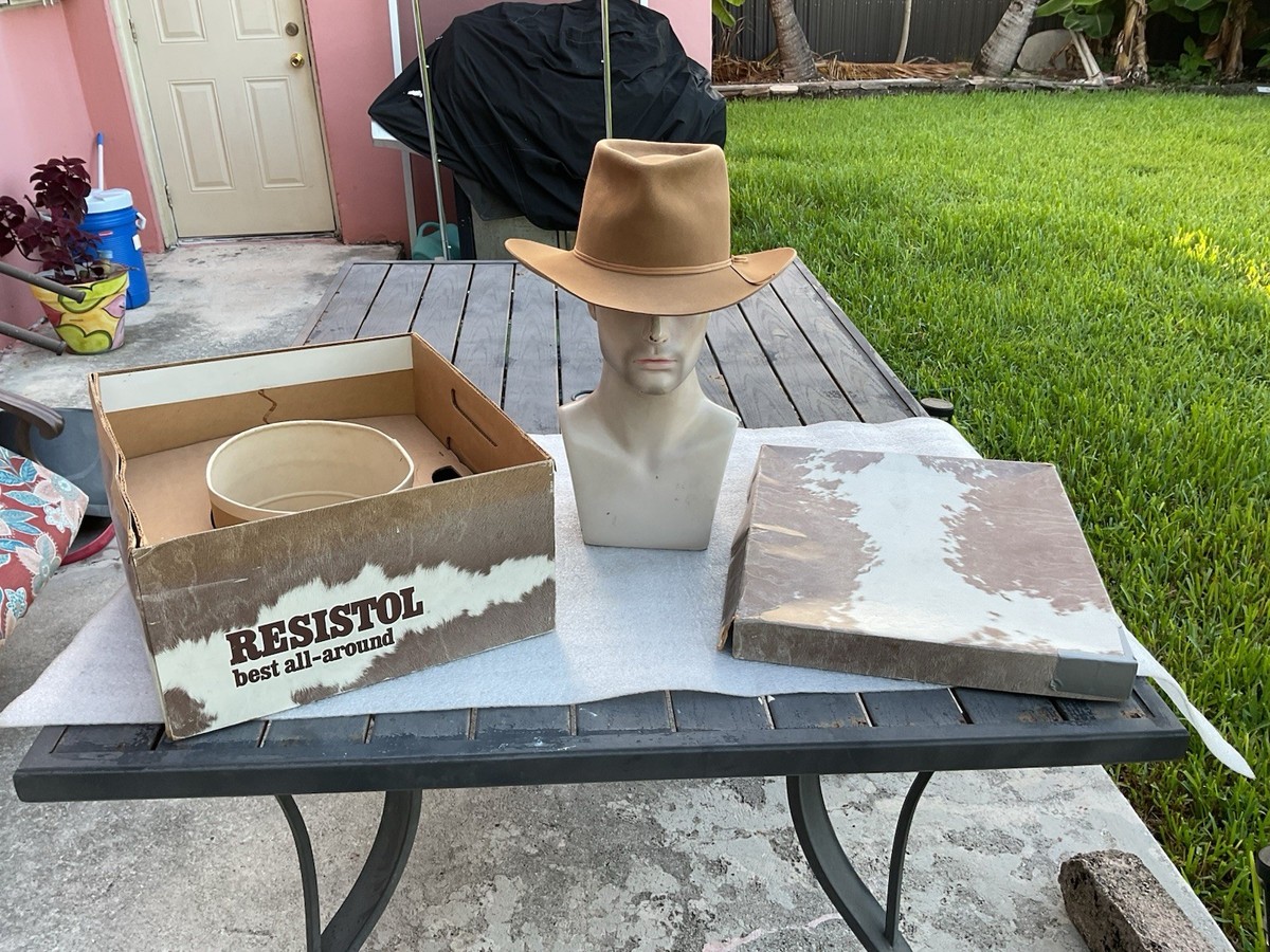 Vintage Excellent 60-70s Resistol 3X Beaver Rancher or Telescope