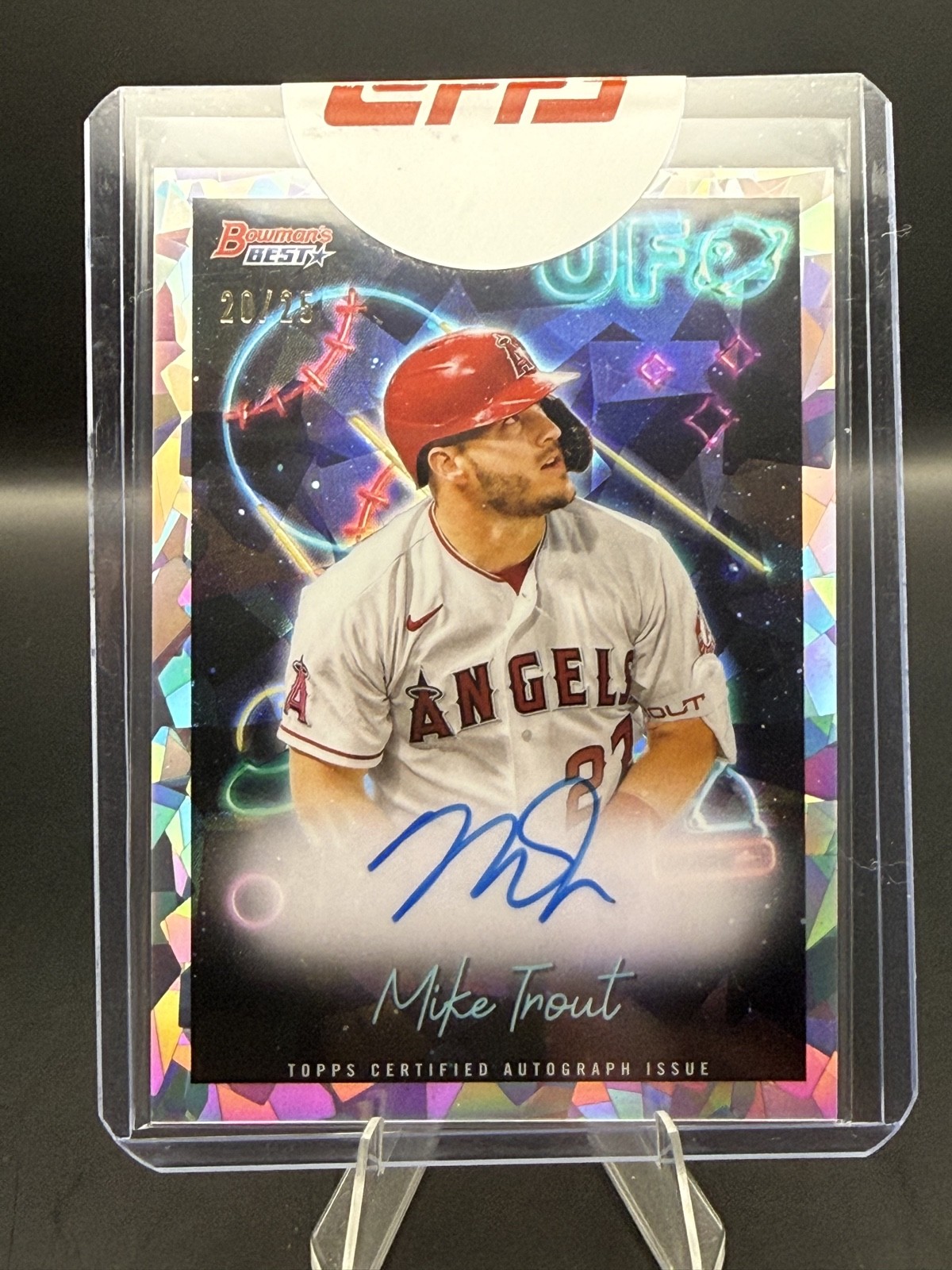 2022 Bowman's Best - Bowman Ufo Autographs Mike Trout - Atomic Refractor 20/25
