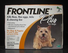 Frontline Plus Dogs Puppies up to 22 lbs 3 pack 100 Genuine U.S EPA Approve  