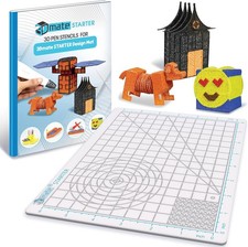 3Dmate Starter - Transparent 3D Pen Mat 9 x 7 Inches with Compatible Stencils Bo