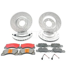 FOR PORSCHE PANAMERA 2.9 4 4S DRILLED FRONT REAR BRAKE DISCS PADS 360mm 330mm