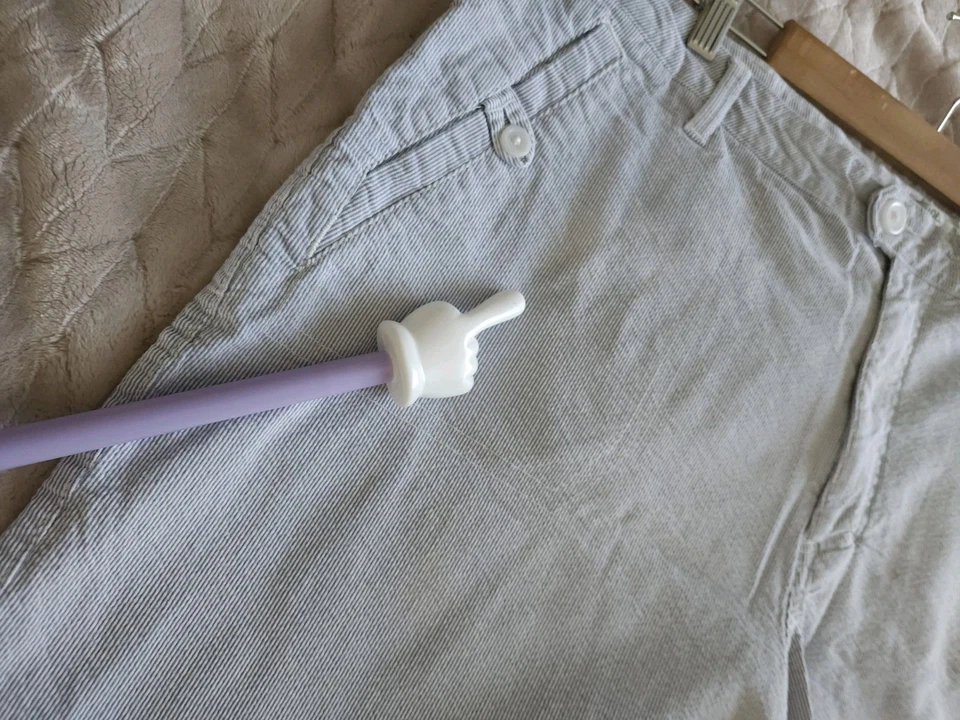 Pantalones Cortos Riders By LEE Azul Rayas 24W Plus W54NS47 ELÁSTICO Algodón Spandex  Foto 3 de 4