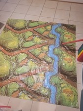 Heroscape Battle Masters Vinyl Battle Mat 54x60 Milton Bradley 1992 Heroscape Battle Masters Vinyl Battle Mat 54x60 Milton Bradley 1992
