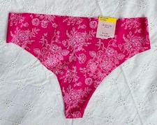 Aqua Thong Fusch Rose Bandana Stretch Panties Size Medium