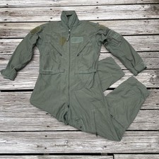 SUMMER FIRE RESISTANT FR CWU-27P FLYERS COVERALLS TYPE I GREEN FLIGHT SUIT 40S