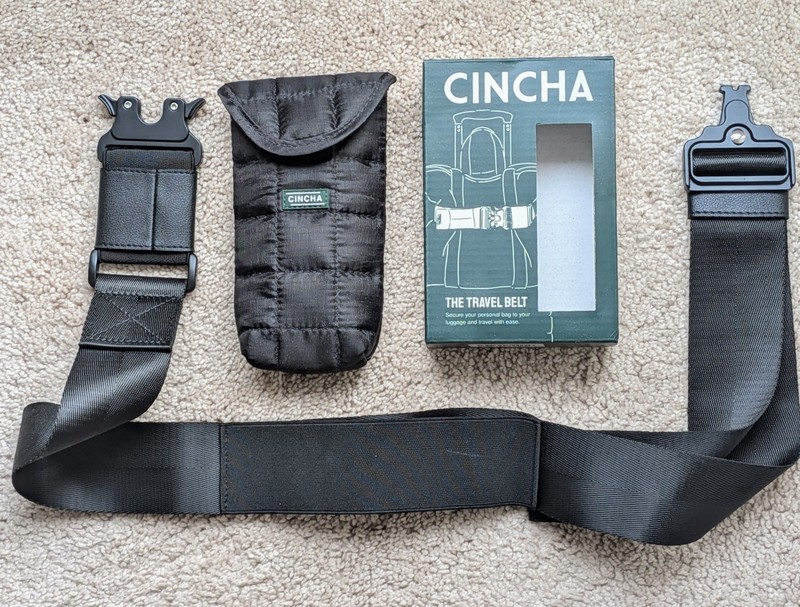 Cincha Travel Belt Original Black  Airport Luggage Carry On