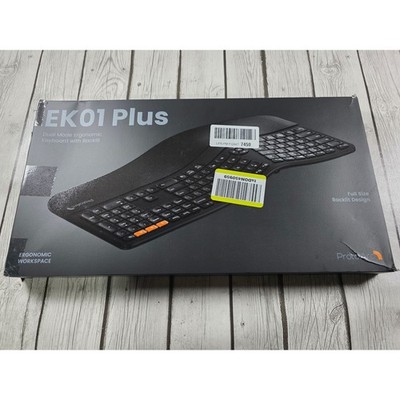 ProtoArc EK01 Plus Dual Mode Ergonomic Wireless Keyboard Backlit Bluetooth 2.4G