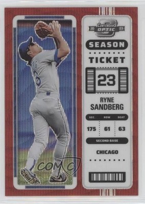 2023 Chronicles Contenders Optic Season Ticket Red Wave Prizm Ryne Sandberg qf6