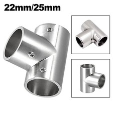 For Yacht Use 316 Stainless Steel Pipe Tee Connector for Bimini Jacking
