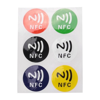 6 Stueck Wasserdichtes NFC  Etikett Aufkleber RFID Klebeetikett fuer  S3 S4 W9E2