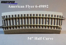 LIONEL AMERICAN FLYER FASTRACK S-54" HALF CURVE S Gauge AF 2 rail train 6-49892