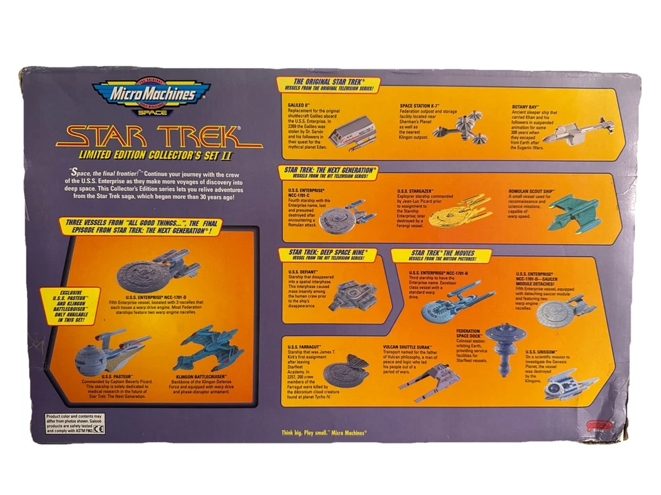 Micro Machines Star Trek Edición Limitada Coleccionista Set II Galoob Nuevo en Caja Sin usar, en caja original Foto 2 de 4
