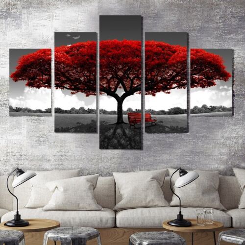 5Pcs Canvas Print Paintings Landscape Pictures Wall Art Modern Living Room Decor - Picture 5 of 17