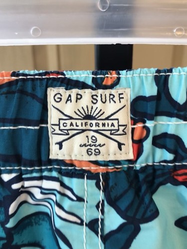 Gap kids boys youth size L10 photo Underwater swim boardshorts drawstring lined - Picture 2 of 5