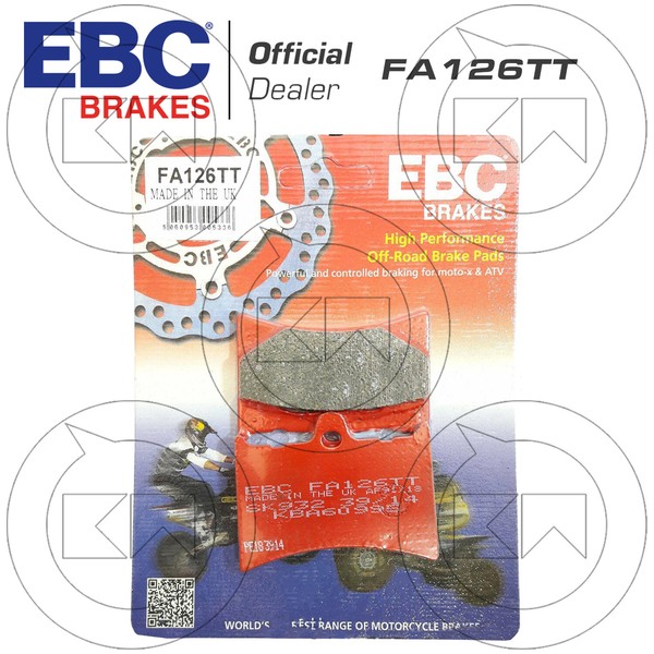 BremsbeläGe Vorne Kohlenstoff EBC FA126TT Gilera MX1 125 1988 - 1990-image