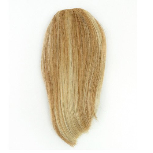 100% Real Human Hair Invisible Side-swept Bangs Clip In Topper Extension 18/613# - Picture 5 of 16