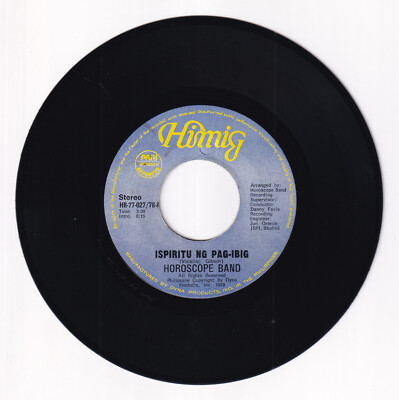 Philippines HOROSCOPE BAND Ispiritu ng Pag-Ibig / Tondo OPM 45 rpm Vinyl Record