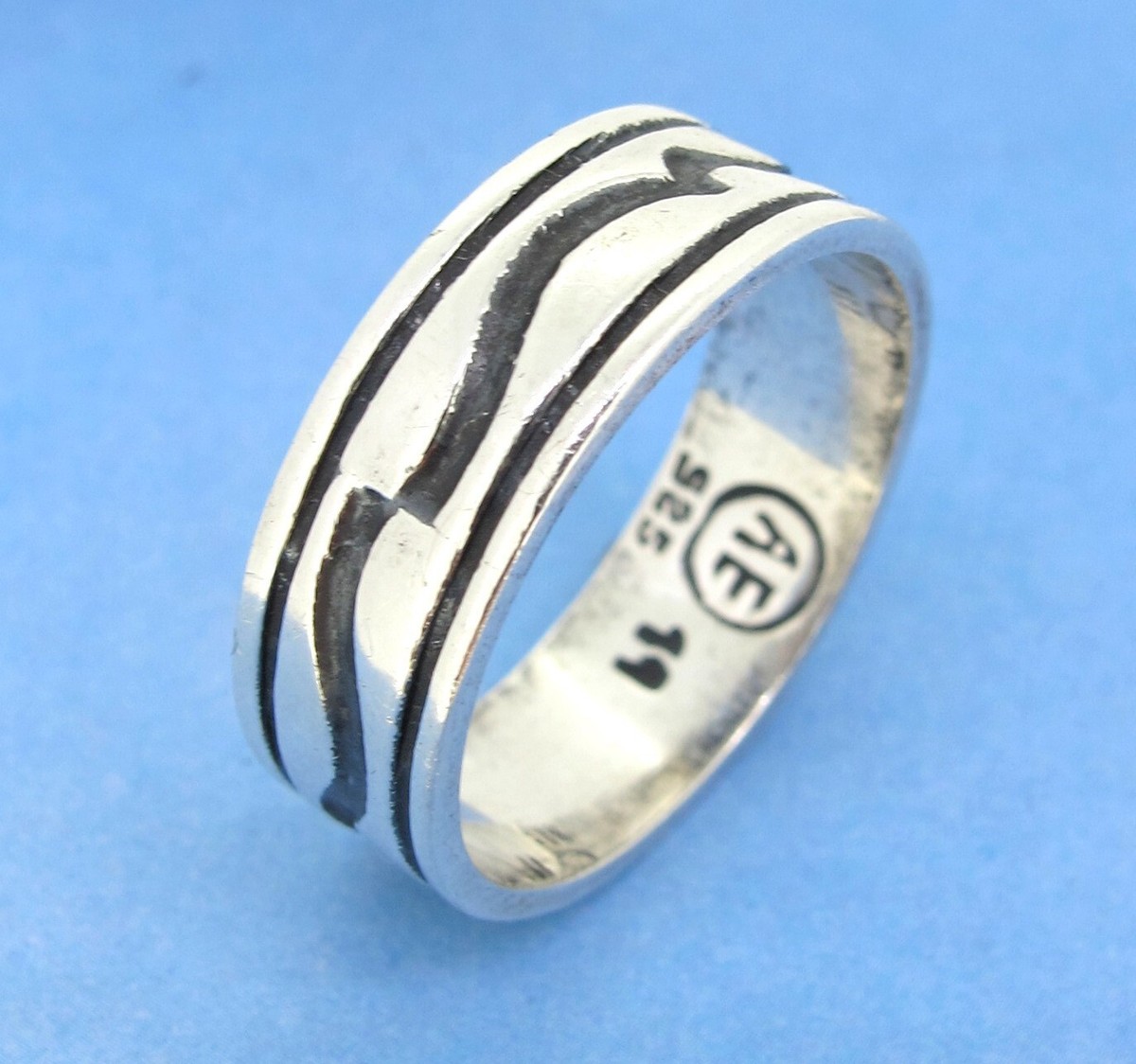 Vintage AE Sterling Silver Ring With Wave Design Size 11 | eBay
