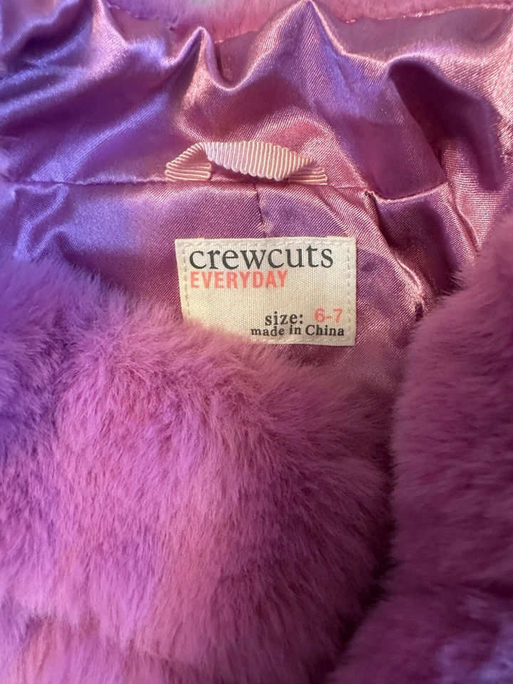 Abrigo rosa sintético Crewcuts para niña Foto 2 de 4