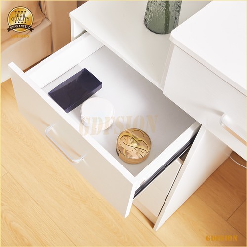 Large Dressing Table With LED Makeup Mirror and Cabinet 8 Shelves Vanity Desk AU - Picture 11 of 15