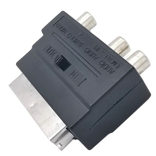 SCART to 3RCA Converter with 21PIN Male to Female Adapter and On/Off Button - Picture 7 of 8