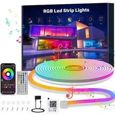10ft Rgb Led Neon Rope Lights With Remote App Control Ip65 Waterproof Neon Strip