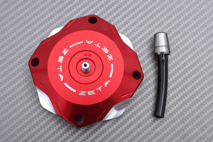 Bouchon de réservoir ZETA en aluminium CNC rouge haut de gamme pour moto YAMAHA TTR 90