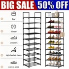 10Tier Narrow Shoe Rack Shoe Shelf Vertical Tall Slim Footwear Storage Organizer