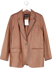 Madewell Brown The Larsen Blazer In Leather Uk L