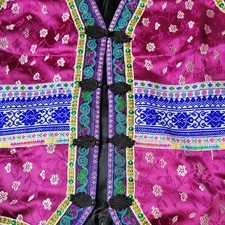 Traditional Tribal Vest Jacket Festival Brocade Colorful Size XL Unisex READ