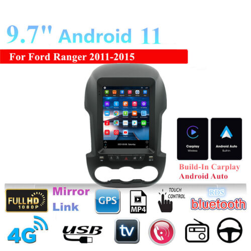 9.7'' Android 11 Build-In For Wireless Carplay Head Unit For Ford Ranger 2011-15 - Picture 1 of 11