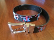 MARVEL COMICS Superhero Belt Black Boys/Girls Size Small 20-22 SPIDERMAN THOR 