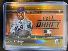 2022 Bowman Chrome Draft Night Gold Refractors Kevin Parada #/50 ROOKIE RC J1