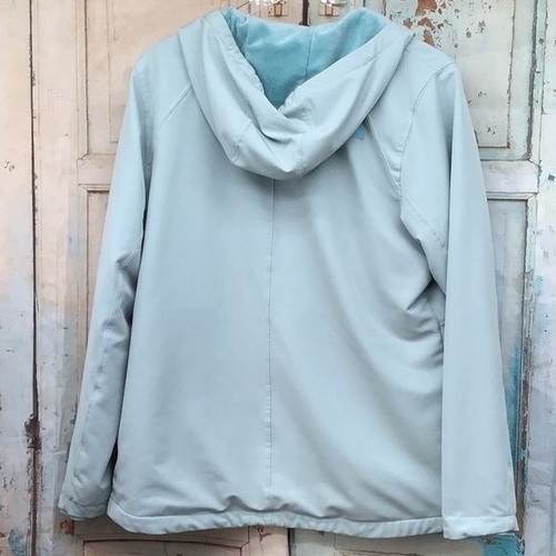 North Face Womans LG Shelby Raschel Hoodie Jacket Silver Blue - Picture 6 of 11